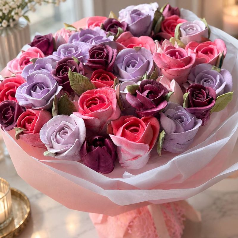 Mixed Flower Bouquet β handmade marshmallow flowers